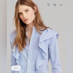 Zara Ruffel button down